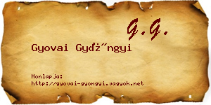 Gyovai Gyöngyi névjegykártya